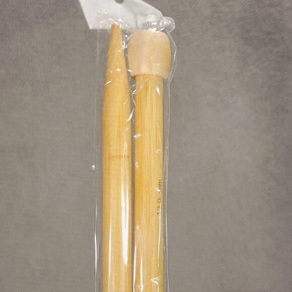 Bamboo Knitting Needles 13" 12mm Ball End 20 pairs available other sizes too NEW - Picture 3 of 7